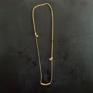 Alex and Ani 6 bead Gold Chain Station Necklace